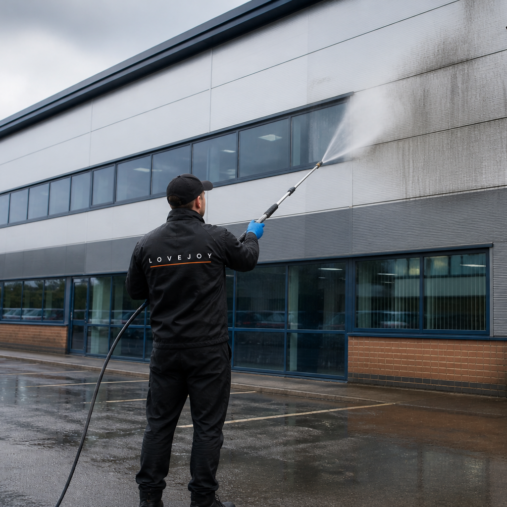 LOVEJOY EXTERIOR CLEANING, Hertfordshire. Services: Commercial Exterior Cleaning. Commercial exterior cleaning in Hertfordshire